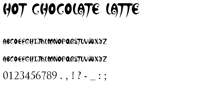 Hot Chocolate Latte font